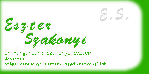 eszter szakonyi business card